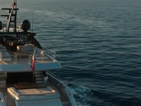 Gün batımında üst güvertedeki şezlonglar ve sakin açık deniz